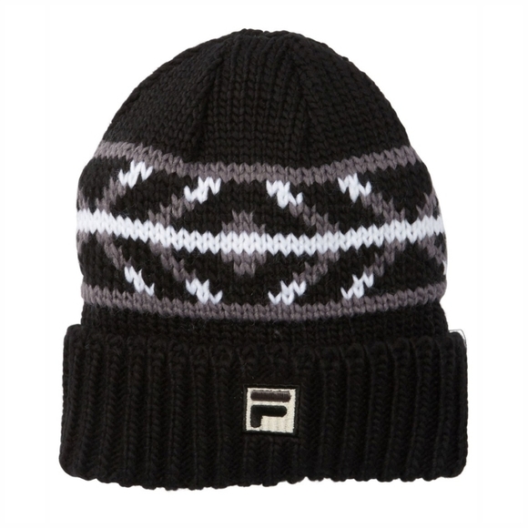 FILA Knit Cap Black Unisex - Picture 2 of 3